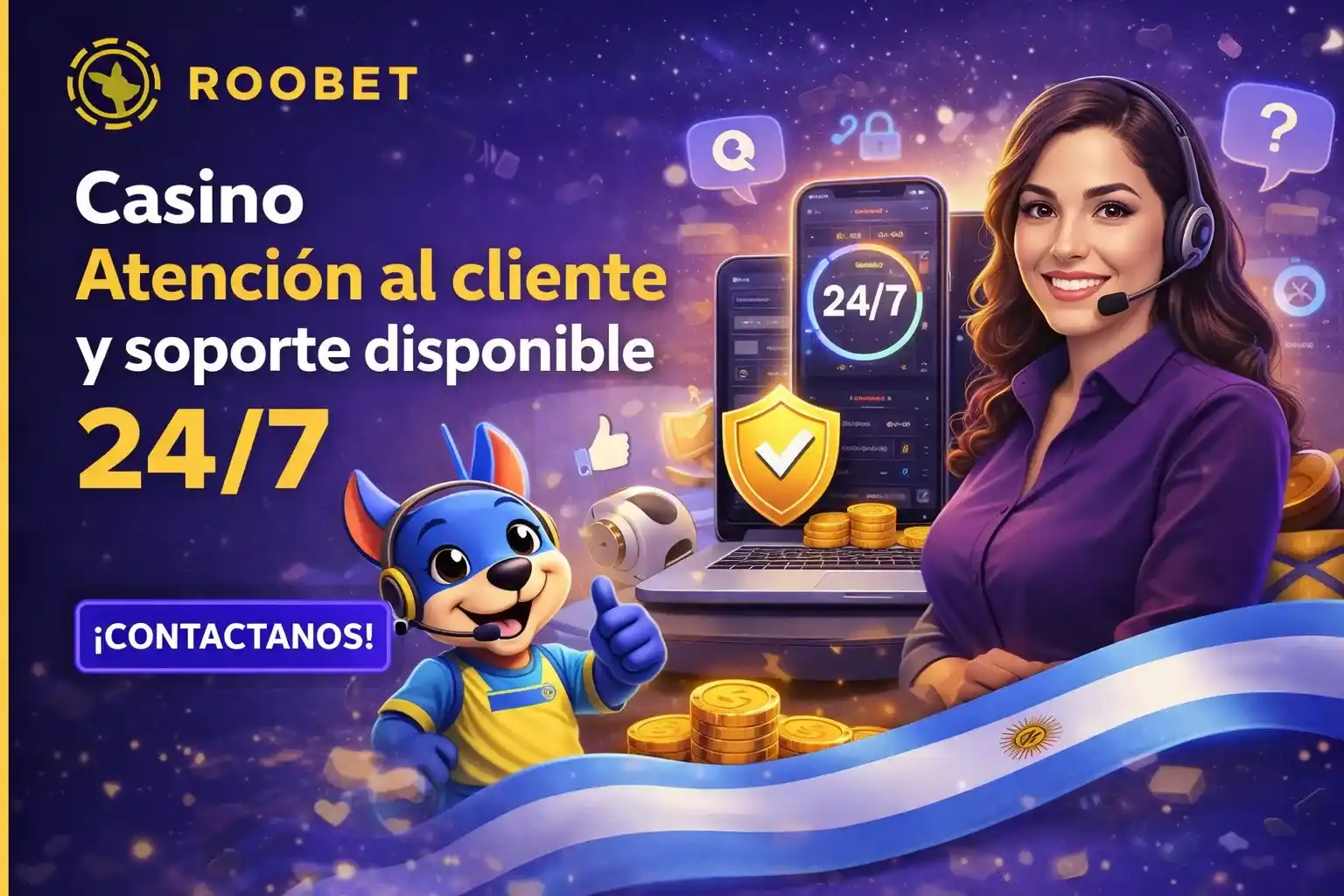 Atención al cliente y soporte disponible 24/7